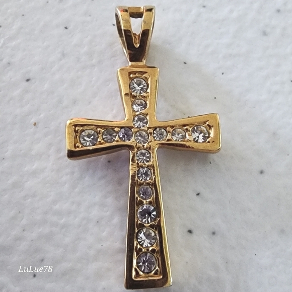 Goldtone Cross Pendant